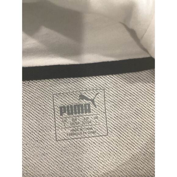 Puma Sweatshirt Unisex Size L Color Gray Embroidered Hoodie - Picture 6 of 8